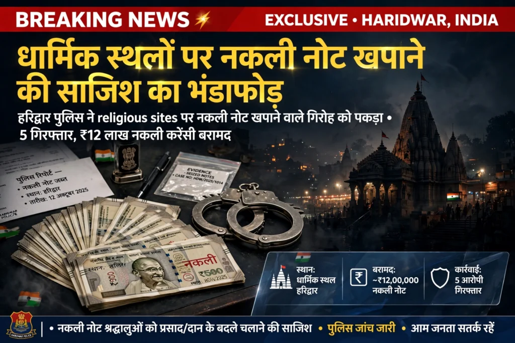 धार्मिक स्थलों को निशाना बनाकर जाली नोट खपाने वाले गिरोह का भंडाफोड़, 14 दिनों में 12 आरोपी गिरफ्तार
